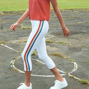 Spiritual Gangster Cropped Leggings Rainbow